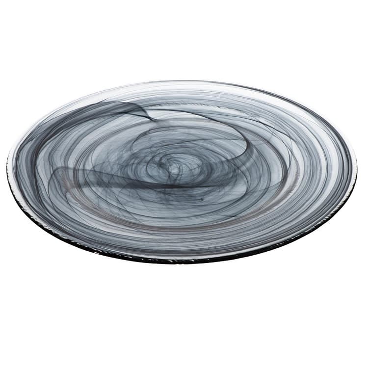 Тарелка ARDACAM Estonia ARD 1923.43 d 33 см h 2  см (стекло, цвет / декор бело-черный)