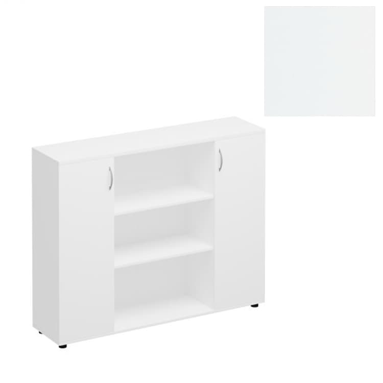 Шкаф комбинированный средний Юнитекс Комфорт К.529 БП (154x38x115.6) белый премиум