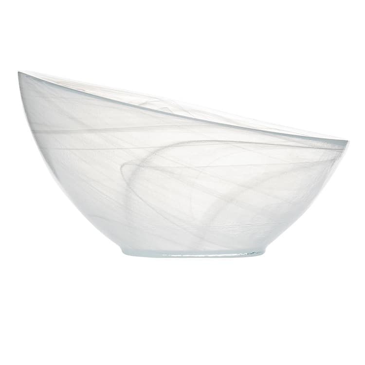 Салатник ARDACAM Hills ARD 1254.2 d 25 см h 14,5 см (стекло, цвет / декор белый)