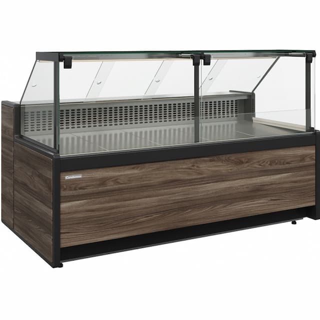 Витрина холодильная, динамика Carboma BAVARIA 3 GC111 VV 2,5-1 газлифт, без боковин (Темный дуб)