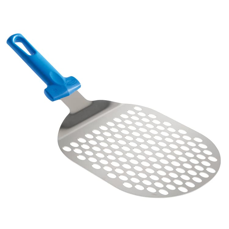 Лопатка GIMETAL для пиццы овальная перфорированная 22х18 см сталь AC-STP81F