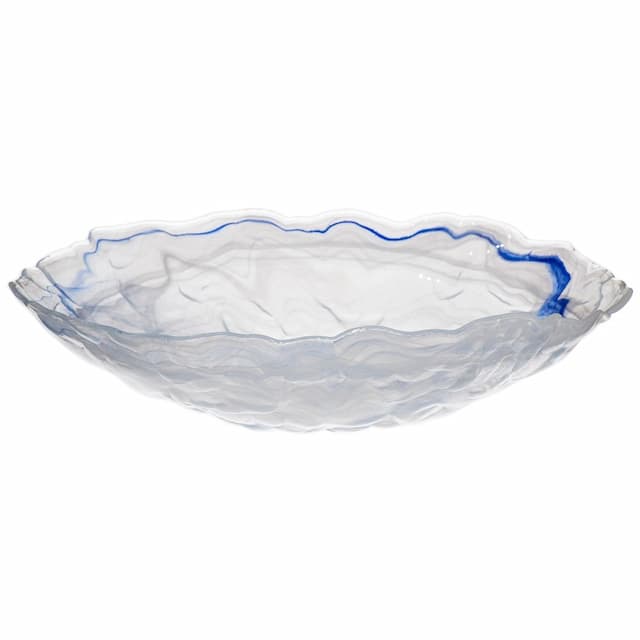 Салатник овальный ARDACAM Lava ARD 2060.64 31x22,5 h 7,5 см (стекло, цвет / декор сине-белый)
