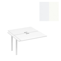 Секция стола рабочей станции 2х160 с металлокаркасом Юнитекс А4 UNO А4 Б1 178-1 БП (160x164x75) белый премиум/металлокаркас белый