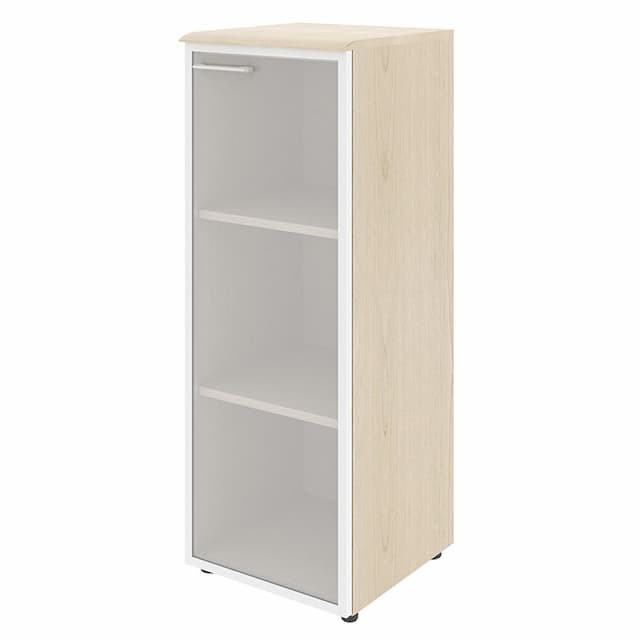 Шкаф колонка Skyland с стеклянной дверью в алюминиевой раме (R) и топом WMC 42.7(R) Бук Тиара 432х432х1184 W