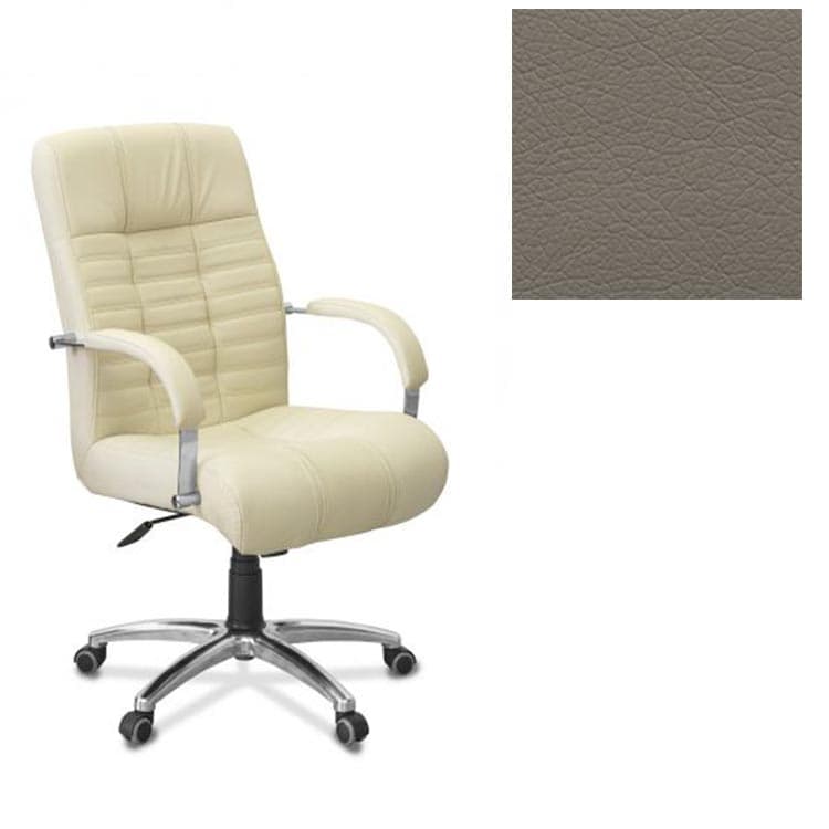 Кресло Юнитекс Атлант HX экокожа премиум серо-коричневая CN6