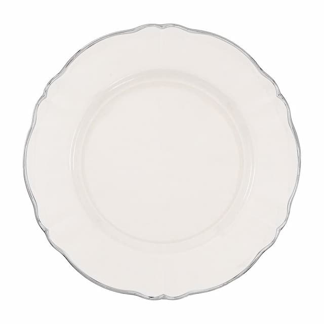 Тарелка Ø 26 см Bitossi Parisienne PAR03001 (цвет молочный, с платиновым ободком)