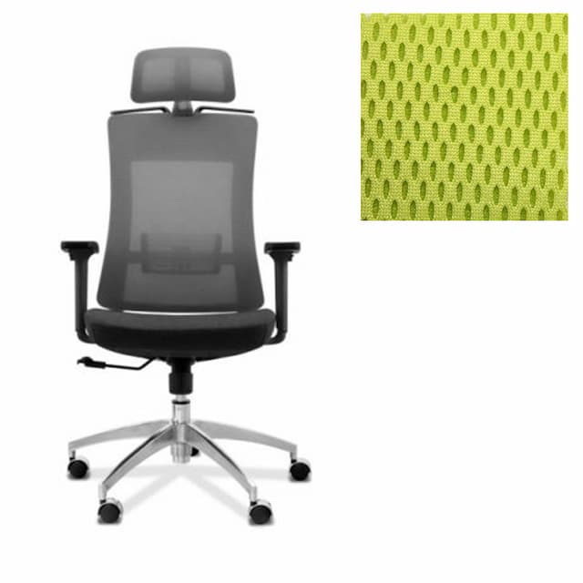 Кресло для персонала Юнитекс Pulse A PS/A/X/SL/3D/h ткань TW салатовая