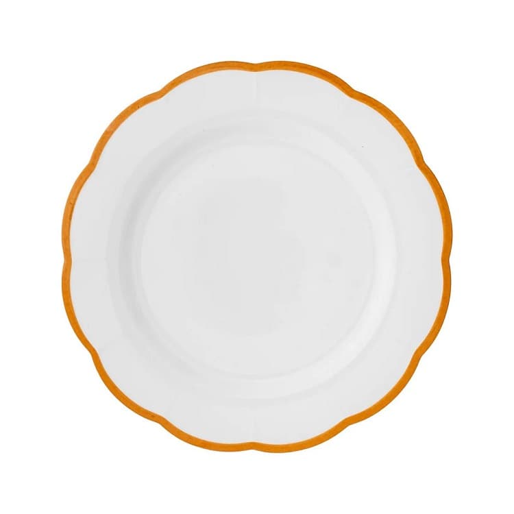 Тарелка с цветным кантом (охра) 27,5 см Bitossi Petalo PET00401 Bordo ocra