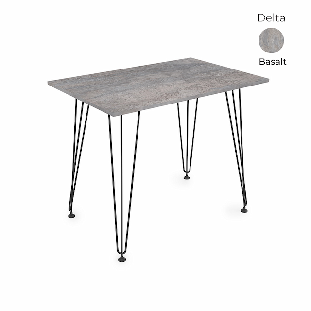 Стол обеденный прямоугольный Алсав 21Delta.007 Basalt