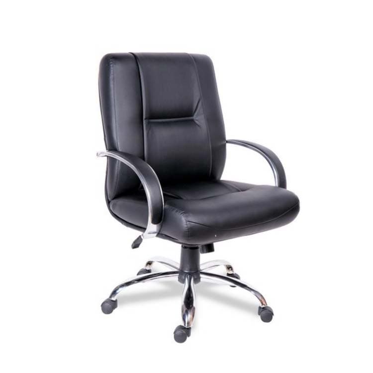 Кресло для руководителя Мирэй Бонн хром короткий ТГ, кожзам