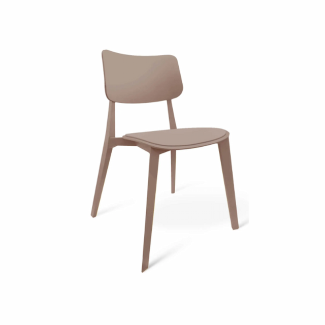 Стул пластиковый Клен SHT-S110-Р шеф140/2 с жестким сиденьем (капучино)