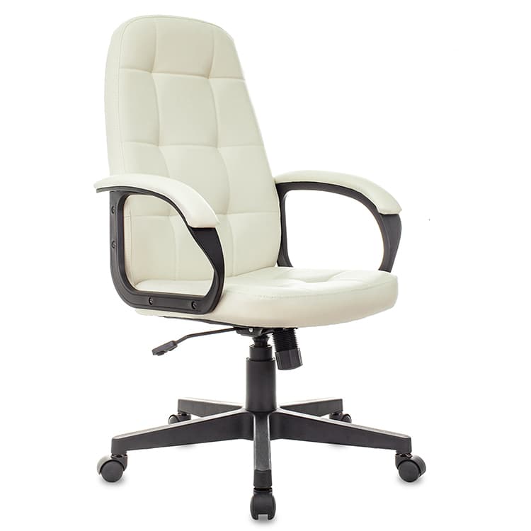 Кресло руководителя Бюрократ CH 002 слоновая кость OR-10 эко.кожа крестов. пластик