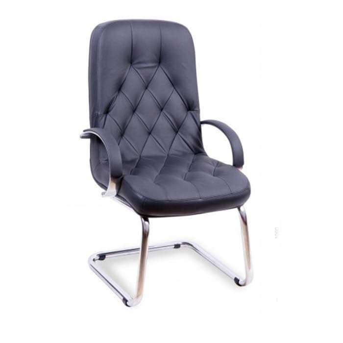 Конференц кресло Мирэй Премьер короткий хром конференц, кожзам