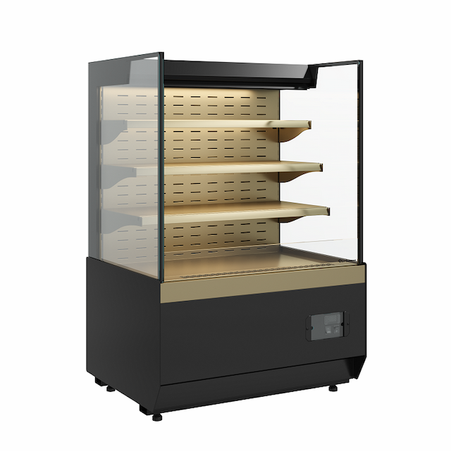 Витрина холодильная Carboma Cube 2 KC70 VM 1,3-2 STANDARD открытая, горка прямая боковина (версия 2.0) (9005-0109)