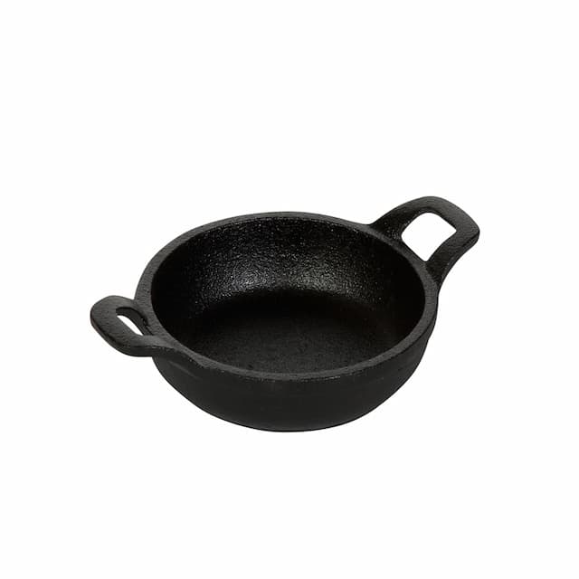 Сковорода чугунная порционная Luxstahl КТ1201 105/30 мм с двумя ручками [HE1053]