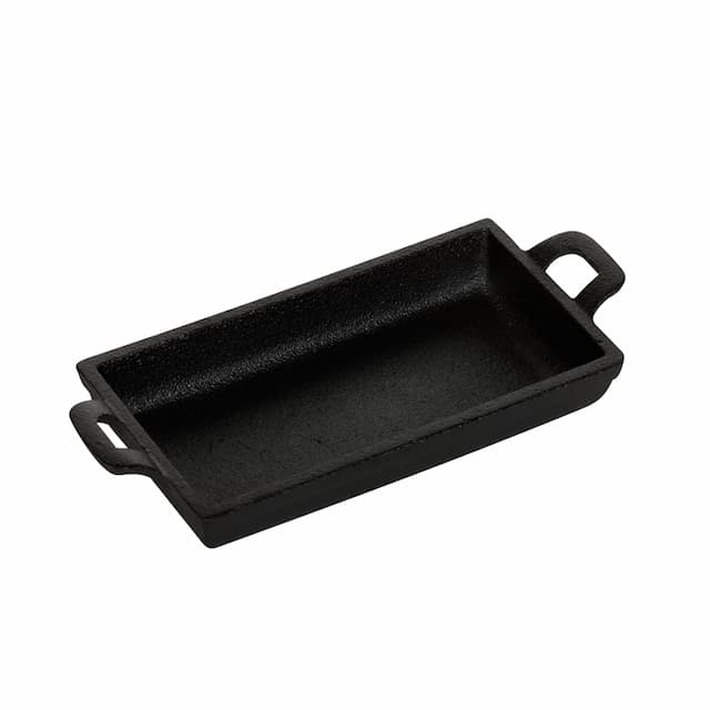 Сковорода чугунная порционная Luxstahl КТ1240 180х96 мм с двумя ручками [HE1895]
