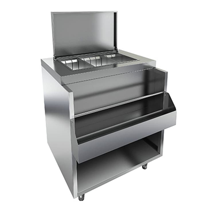 Барная станция с дополнительным карманом и крышкой Hicold НБМВЛ-8/6ККР