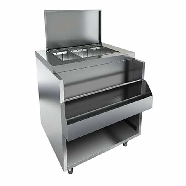 Барная станция с дополнительным карманом и крышкой Hicold НБМВЛ-8/6ККР