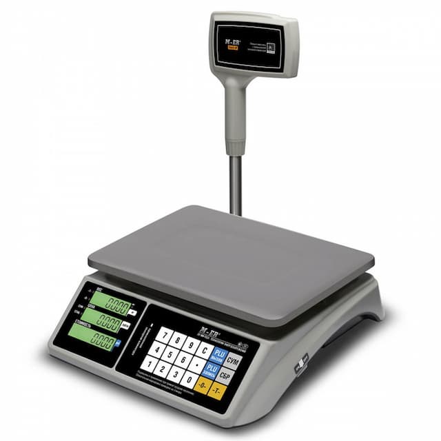 Торговые настольные весы MERTECH M-ER 328 ACPX-15.2 "TOUCH-M" LCD RS232 и USB